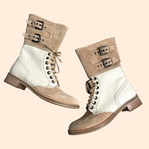 NEW Reed Krakoff Suede Combat Boots
